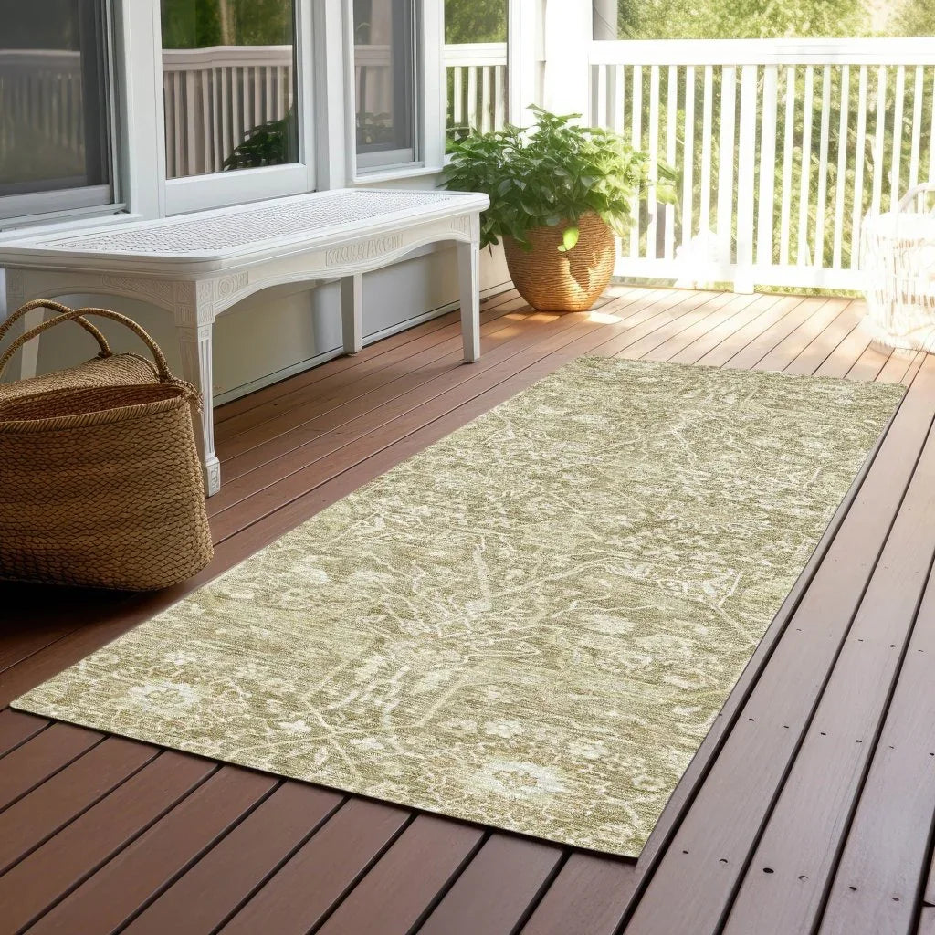 LOOMLAN Rugs Mila Taupe Washable Indoor-Outdoor Rug