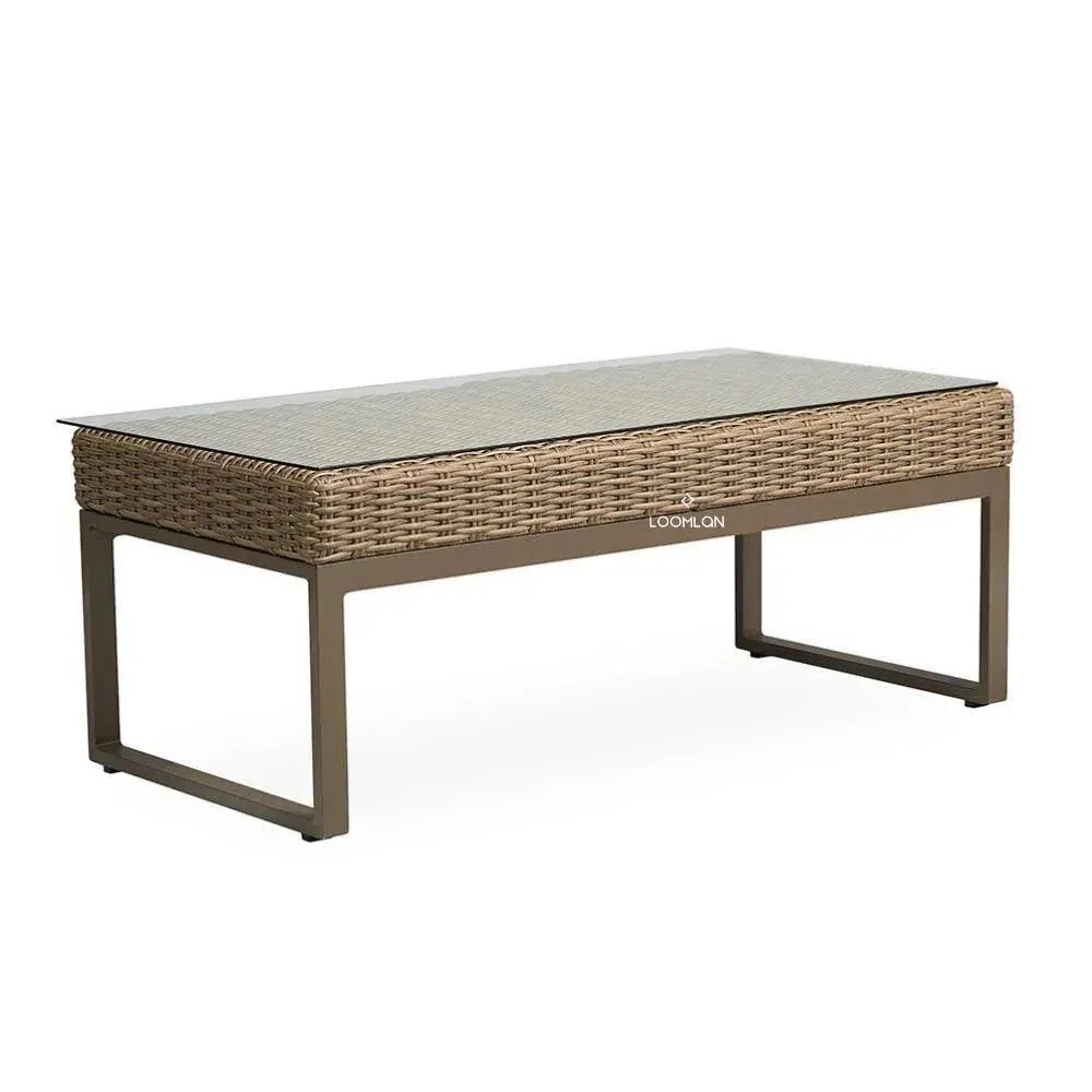 Lloyd Flanders Milan Rectangular Cocktail Table Made USA