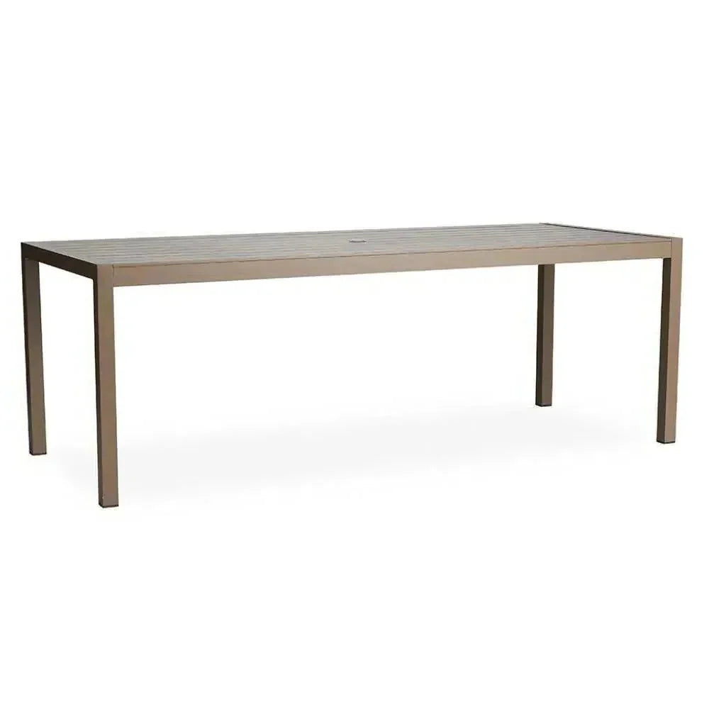 Lloyd Flanders Milan 87" Rectangular Umbrella Dining Table Made USA