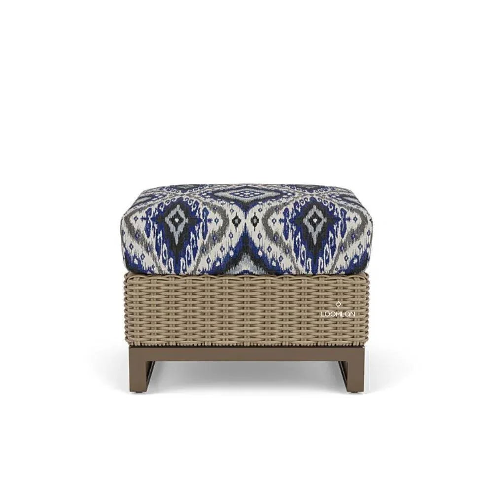 Lloyd Flanders Milan Ottoman Premium Wicker Furniture Made USA