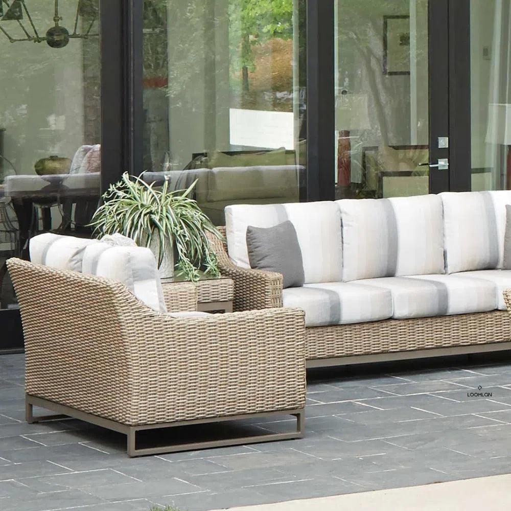 Lloyd Flanders Milan Outdoor Sunbrella Replacement Cushions For Sofa