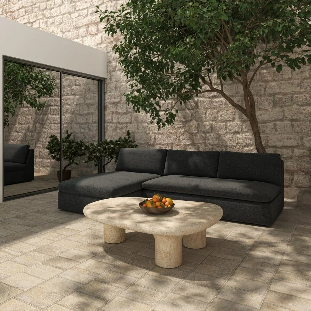 Miles Olefin Fabric Outdoor Modular Sofa (Set Of 2) - LOOMLAN - Moe's Home - Outdoor Sofas & Loveseats
