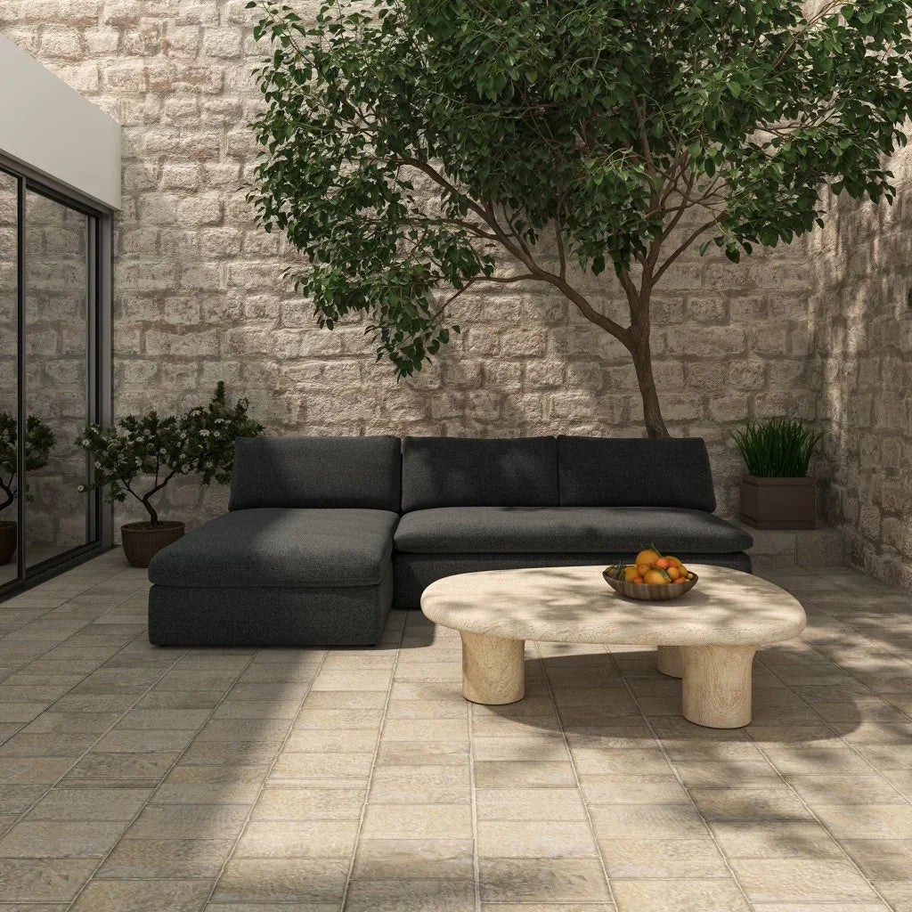 Miles Olefin Fabric Outdoor Sofa - LOOMLAN - Moe's Home - Outdoor Sofas & Loveseats