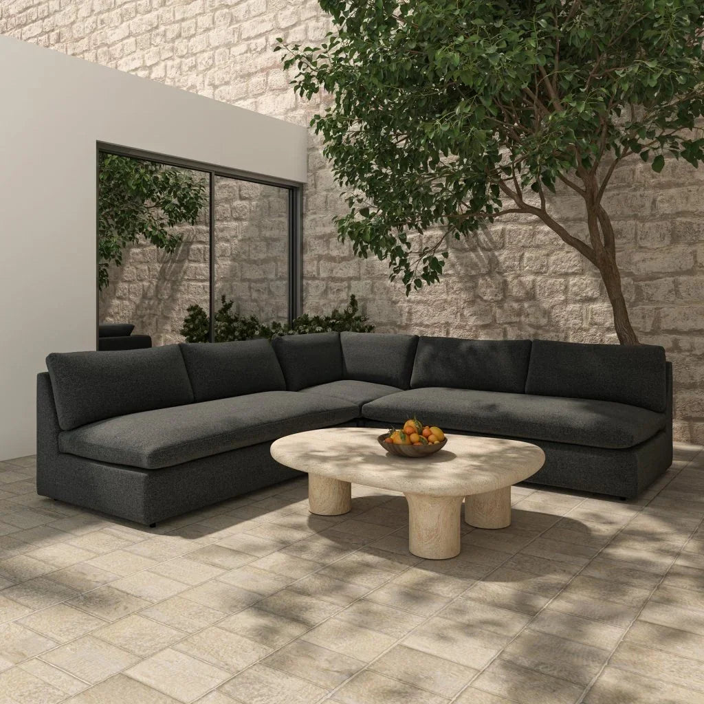 Miles Quick - Dry Foam Outdoor Corner Chair - LOOMLAN - Moe's Home - Outdoor Sofas & Loveseats