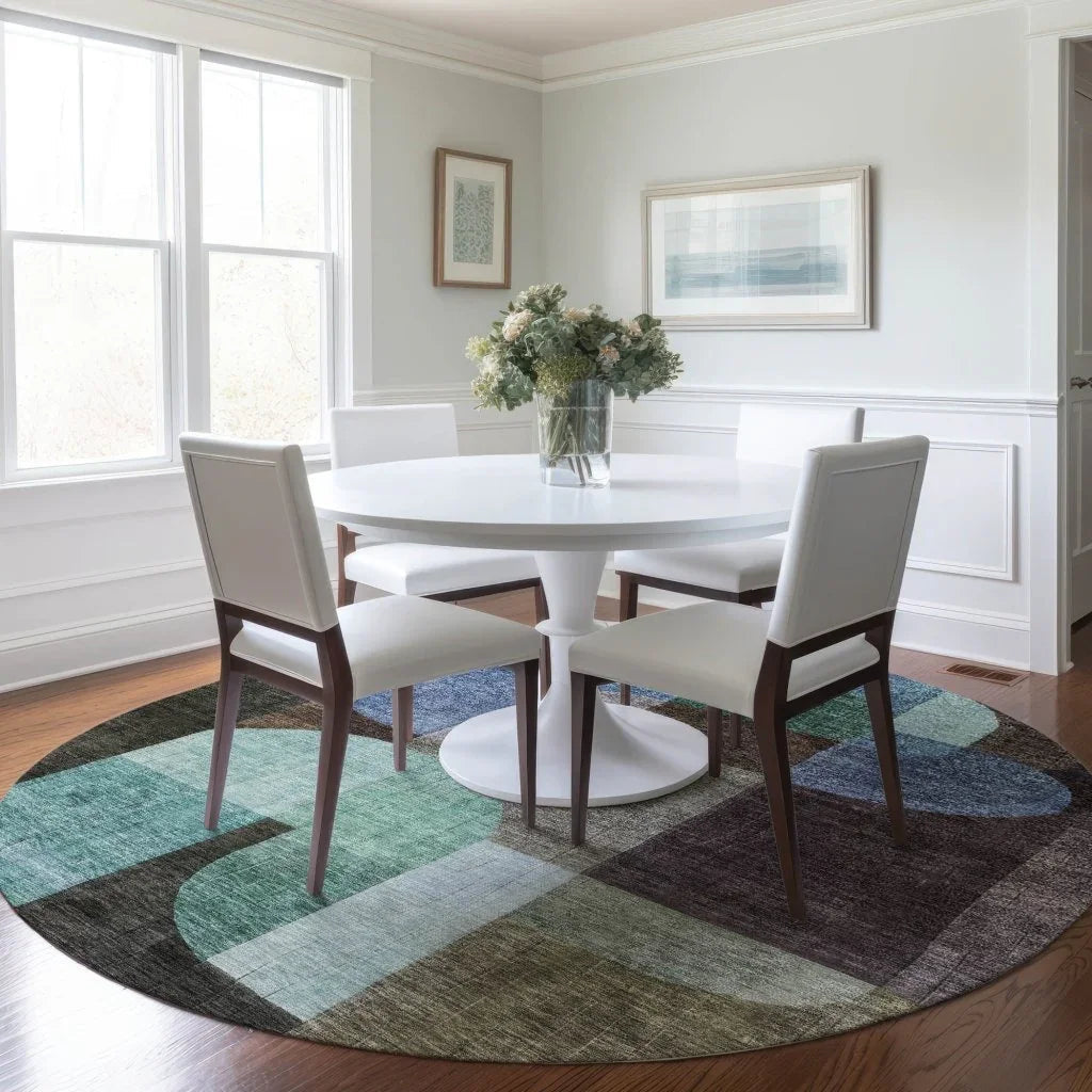 LOOMLAN Rugs Milo Brown Washable Indoor-Outdoor Rug