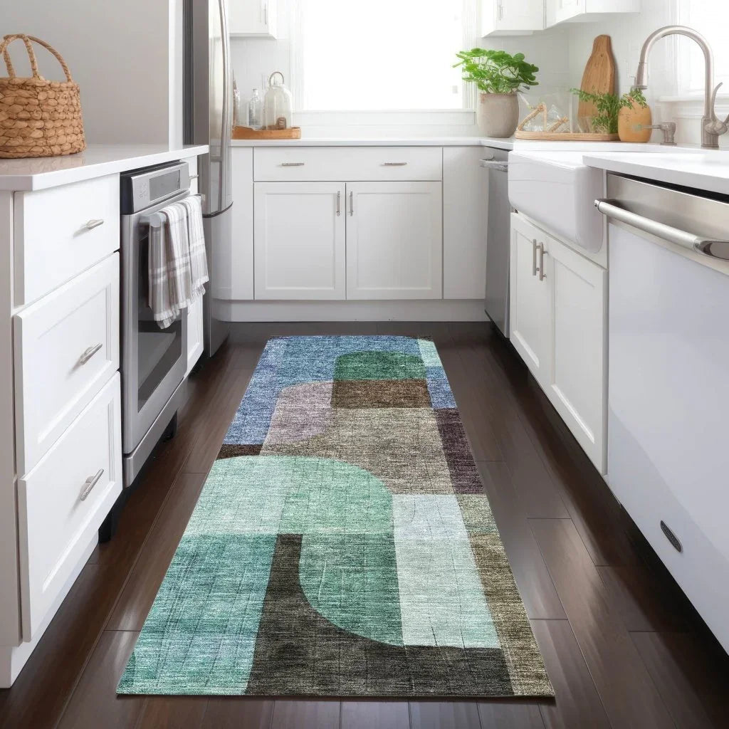 LOOMLAN Rugs Milo Brown Washable Indoor-Outdoor Rug