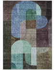 LOOMLAN Rugs Milo Brown Washable Indoor-Outdoor Rug