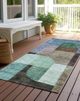 LOOMLAN Rugs Milo Brown Washable Indoor-Outdoor Rug