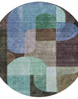 LOOMLAN Rugs Milo Brown Washable Indoor-Outdoor Rug