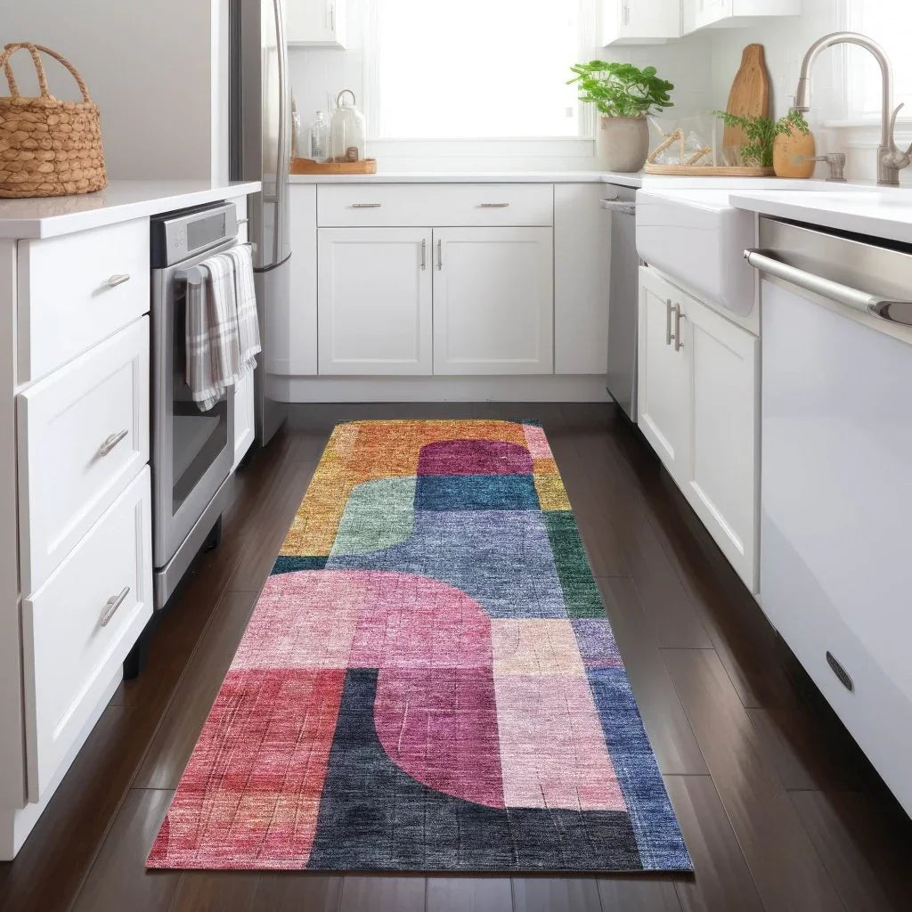 LOOMLAN Rugs Milo Green Washable Indoor-Outdoor Rug