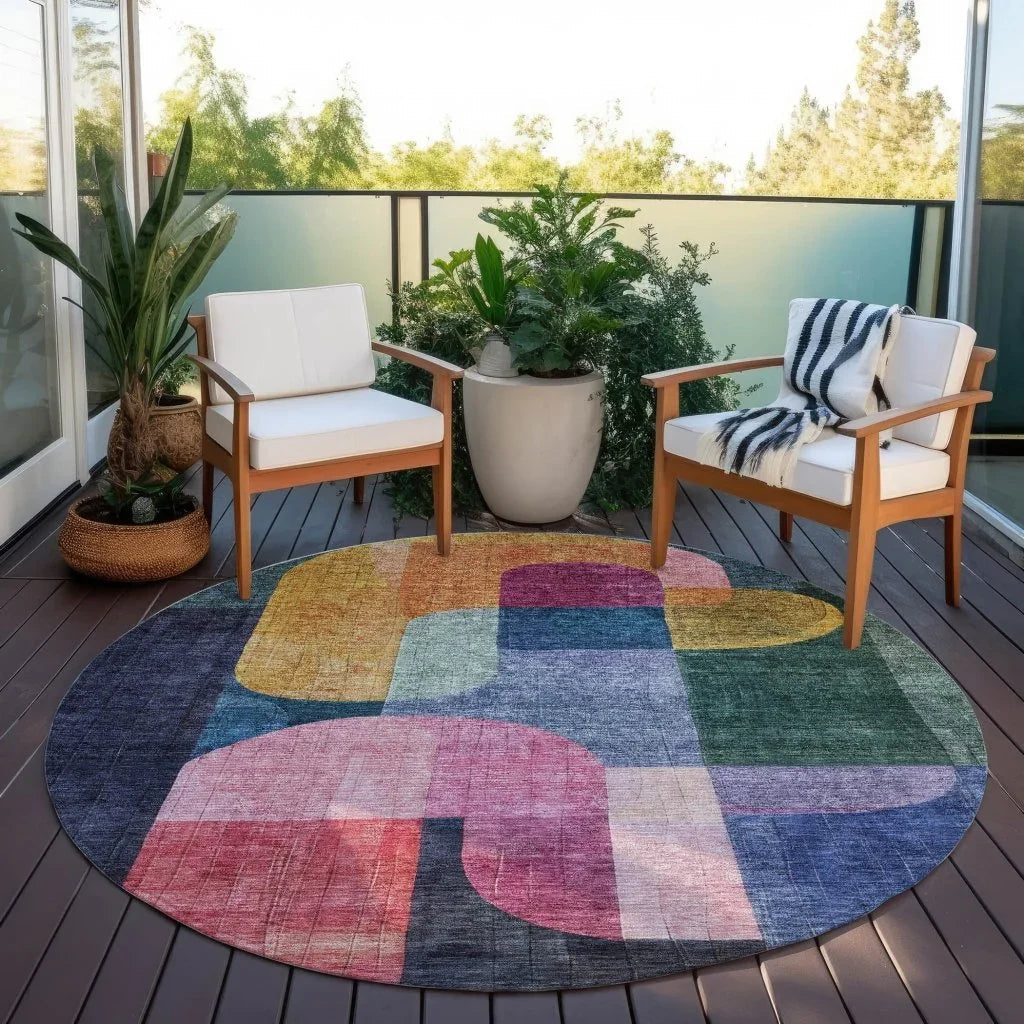 LOOMLAN Rugs Milo Green Washable Indoor-Outdoor Rug