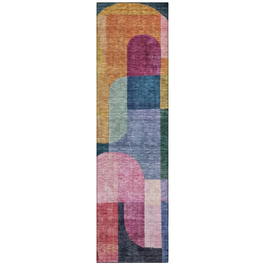 LOOMLAN Rugs Milo Green Washable Indoor-Outdoor Rug