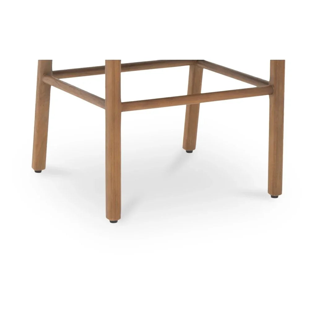 Mira Black Solid Teak Frame Outdoor Dining Chair - LOOMLAN - Moe&#39;s Home - Outdoor Dining Chairs
