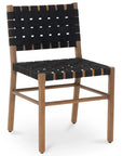 Mira Black Solid Teak Frame Outdoor Dining Chair - LOOMLAN - Moe's Home - Outdoor Dining Chairs
