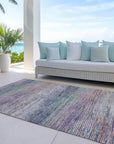 LOOMLAN Rugs Mirae Pink Washable Indoor-Outdoor Rug