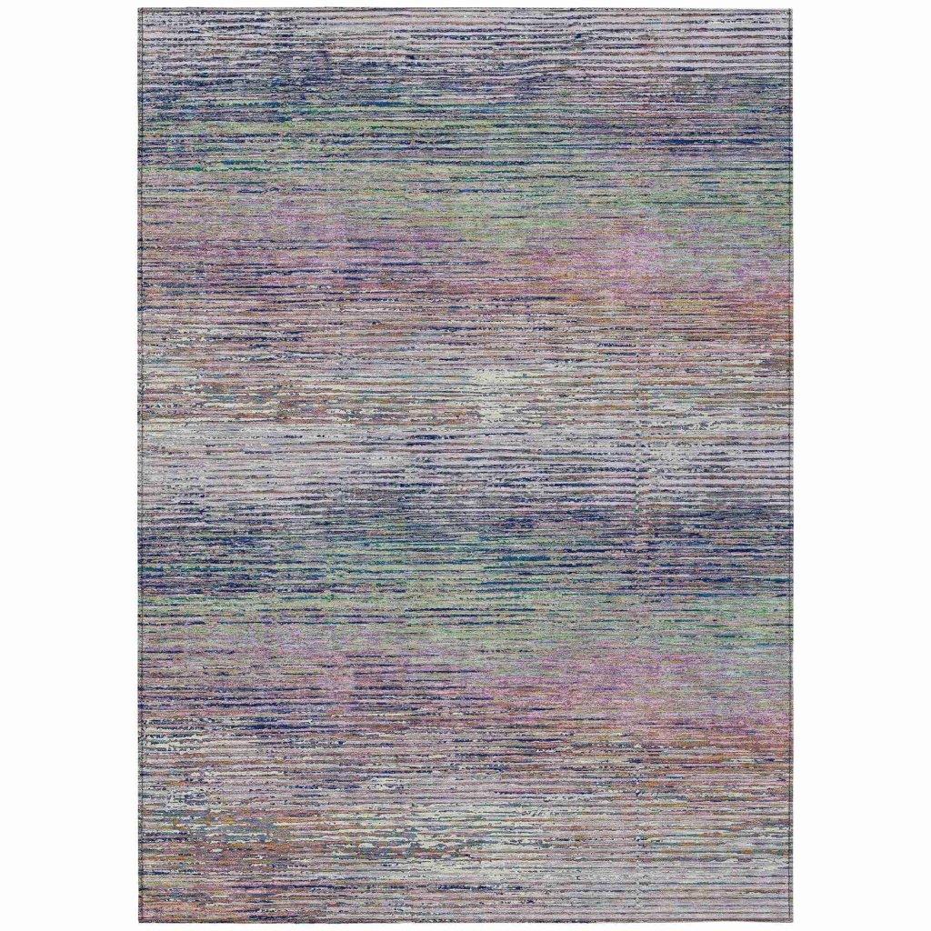 LOOMLAN Rugs Mirae Pink Washable Indoor-Outdoor Rug