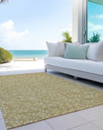 LOOMLAN Rugs Mirelia Gold Washable Indoor-Outdoor Rug