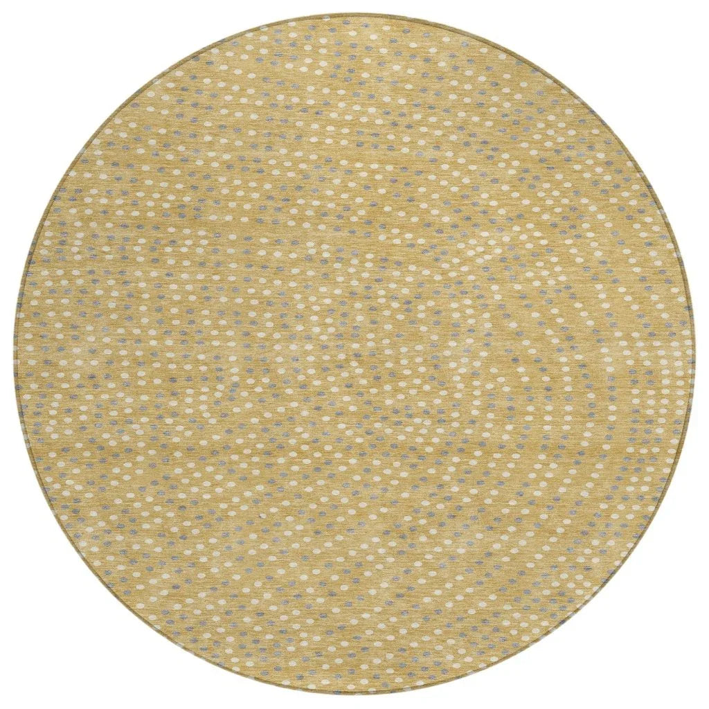 LOOMLAN Rugs Mirelia Gold Washable Indoor-Outdoor Rug
