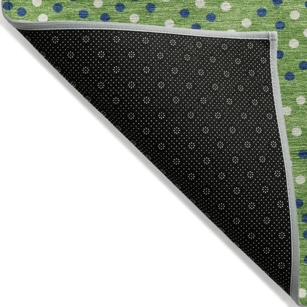 LOOMLAN Rugs Mirelia Green Washable Indoor-Outdoor Rug
