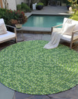 LOOMLAN Rugs Mirelia Green Washable Indoor-Outdoor Rug
