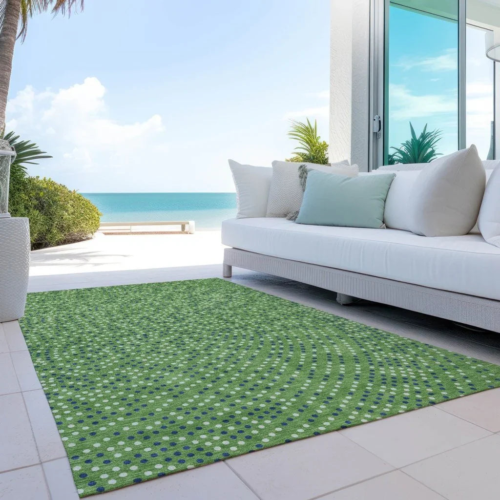 LOOMLAN Rugs Mirelia Green Washable Indoor-Outdoor Rug