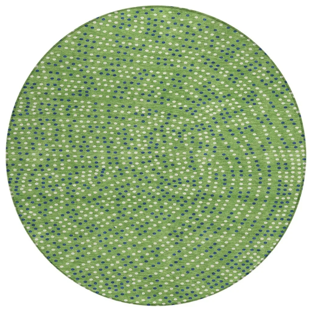 LOOMLAN Rugs Mirelia Green Washable Indoor-Outdoor Rug