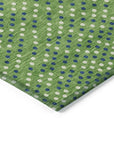 LOOMLAN Rugs Mirelia Green Washable Indoor-Outdoor Rug