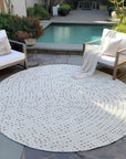 LOOMLAN Rugs Mirelia Ivory Washable Indoor-Outdoor Rug