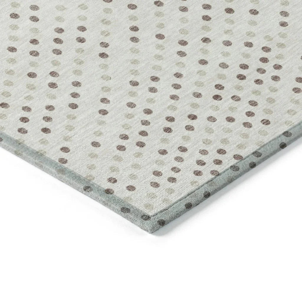 LOOMLAN Rugs Mirelia Ivory Washable Indoor-Outdoor Rug