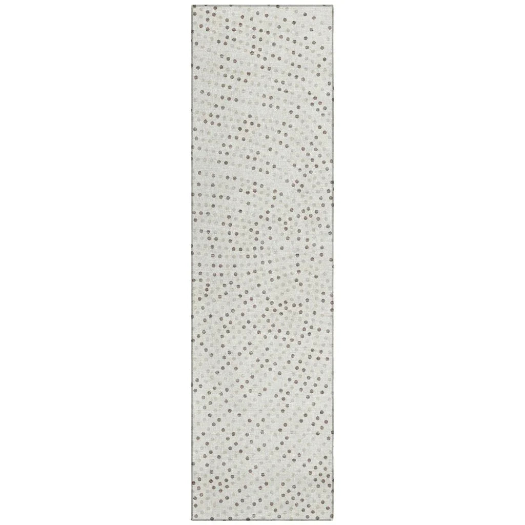 LOOMLAN Rugs Mirelia Ivory Washable Indoor-Outdoor Rug