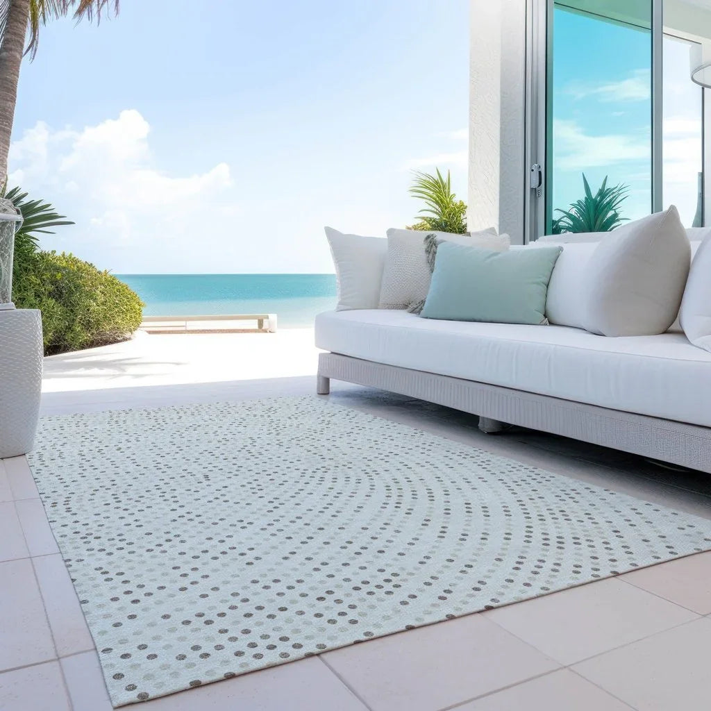 LOOMLAN Rugs Mirelia Ivory Washable Indoor-Outdoor Rug