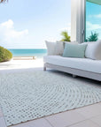 LOOMLAN Rugs Mirelia Ivory Washable Indoor-Outdoor Rug