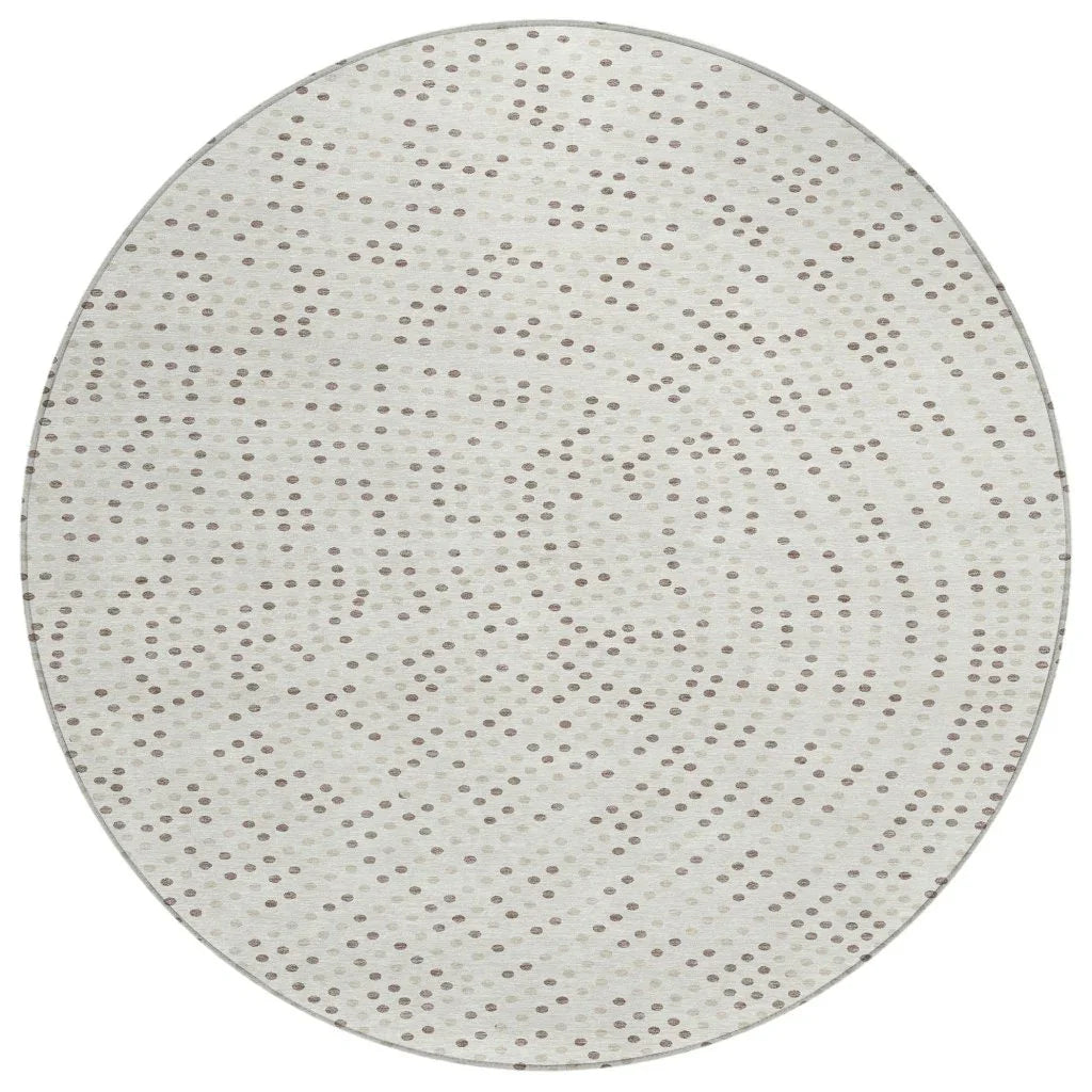 LOOMLAN Rugs Mirelia Ivory Washable Indoor-Outdoor Rug