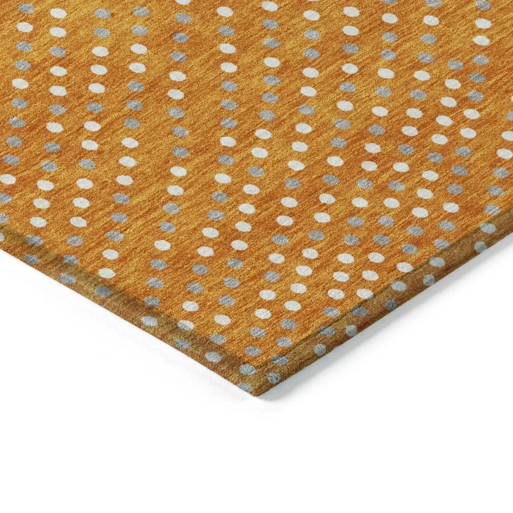 LOOMLAN Rugs Mirelia Orange Washable Indoor-Outdoor Rug