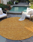 LOOMLAN Rugs Mirelia Orange Washable Indoor-Outdoor Rug