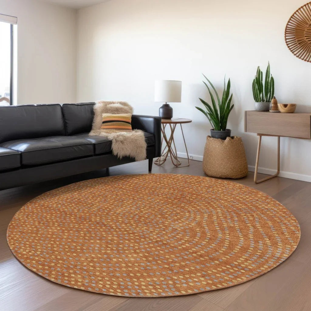 LOOMLAN Rugs Mirelia Paprika Washable Indoor-Outdoor Rug