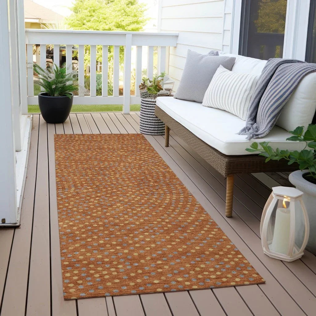 LOOMLAN Rugs Mirelia Paprika Washable Indoor-Outdoor Rug