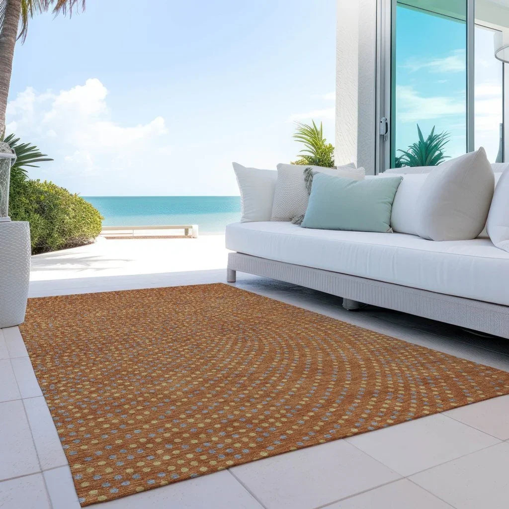 LOOMLAN Rugs Mirelia Paprika Washable Indoor-Outdoor Rug