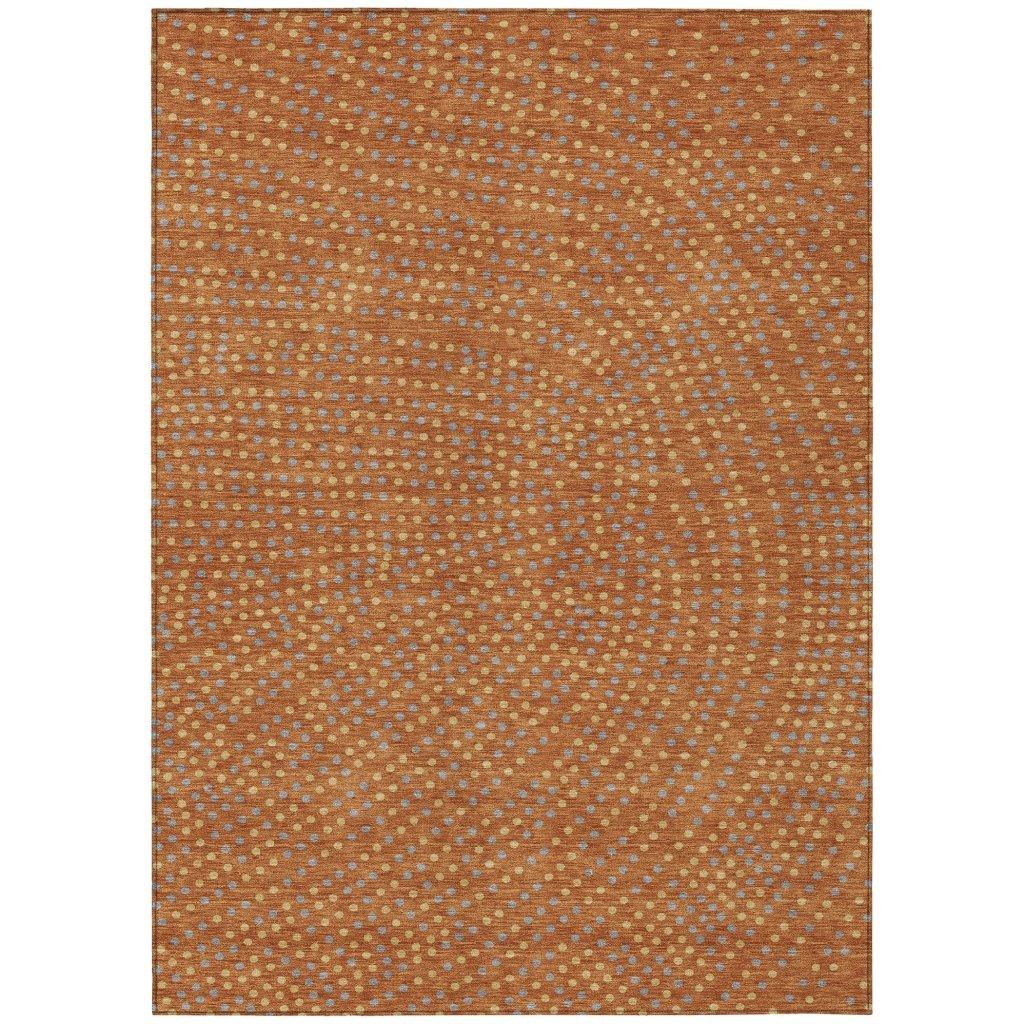 LOOMLAN Rugs Mirelia Paprika Washable Indoor-Outdoor Rug