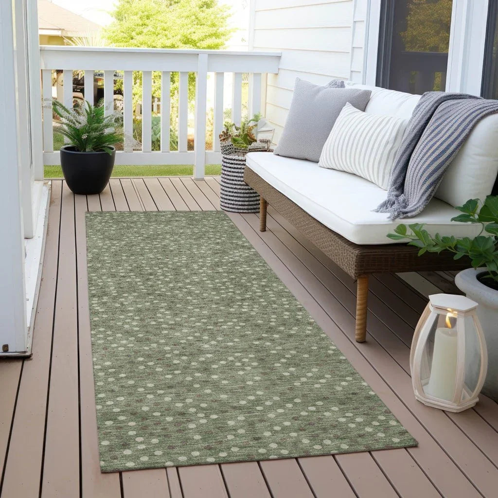 LOOMLAN Rugs Mirelia Sage Washable Indoor-Outdoor Rug