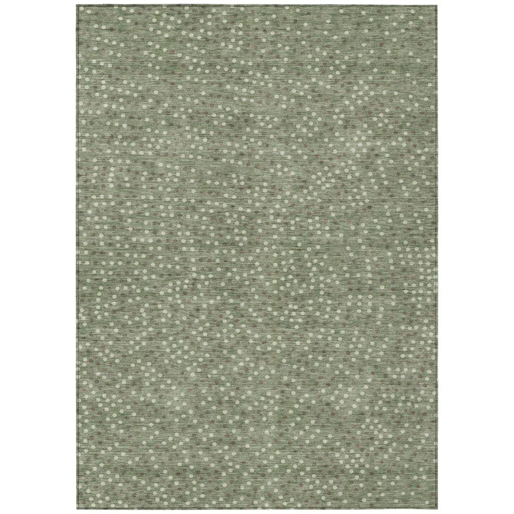 LOOMLAN Rugs Mirelia Sage Washable Indoor-Outdoor Rug