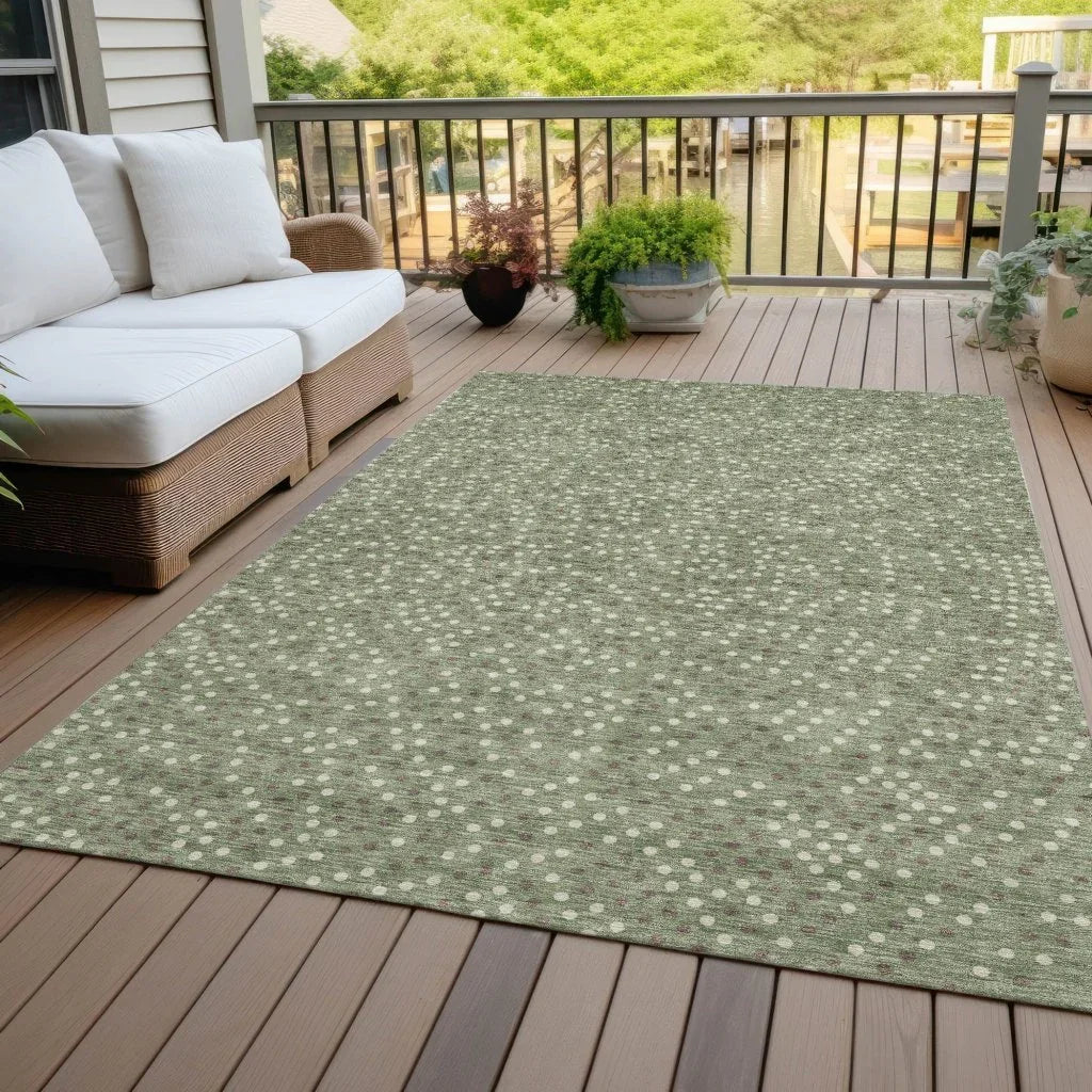 LOOMLAN Rugs Mirelia Sage Washable Indoor-Outdoor Rug