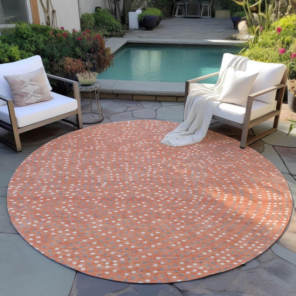 LOOMLAN Rugs Mirelia Salmon Washable Indoor-Outdoor Rug