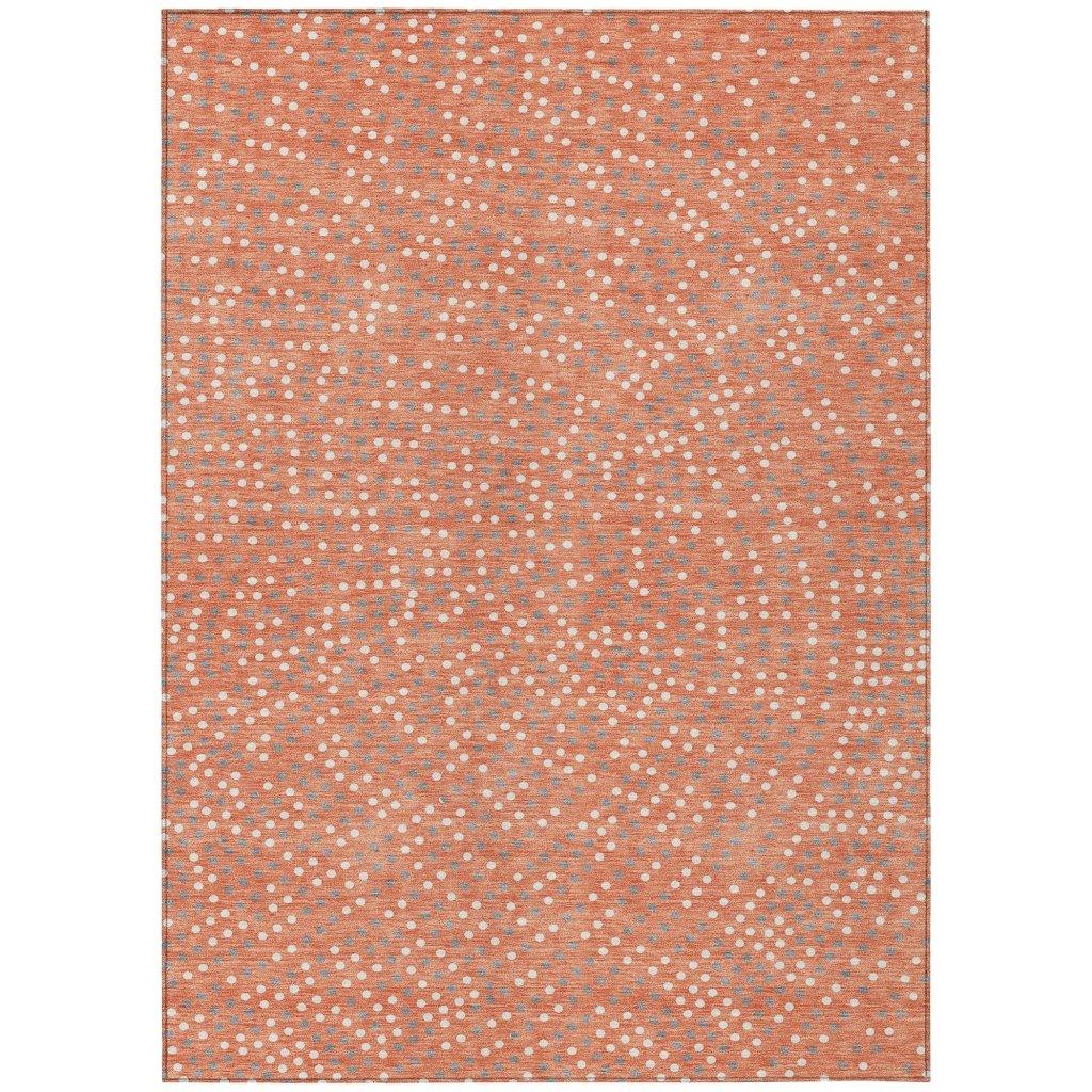 LOOMLAN Rugs Mirelia Salmon Washable Indoor-Outdoor Rug