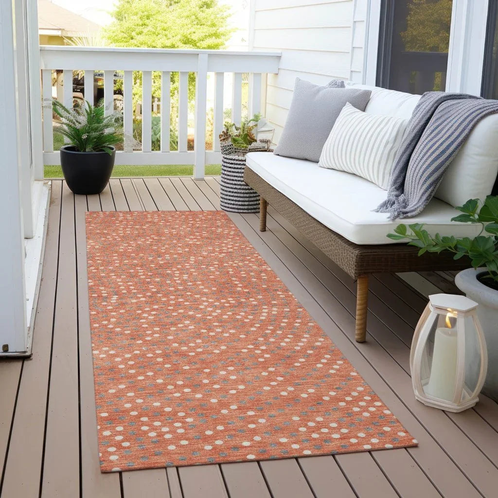 LOOMLAN Rugs Mirelia Salmon Washable Indoor-Outdoor Rug