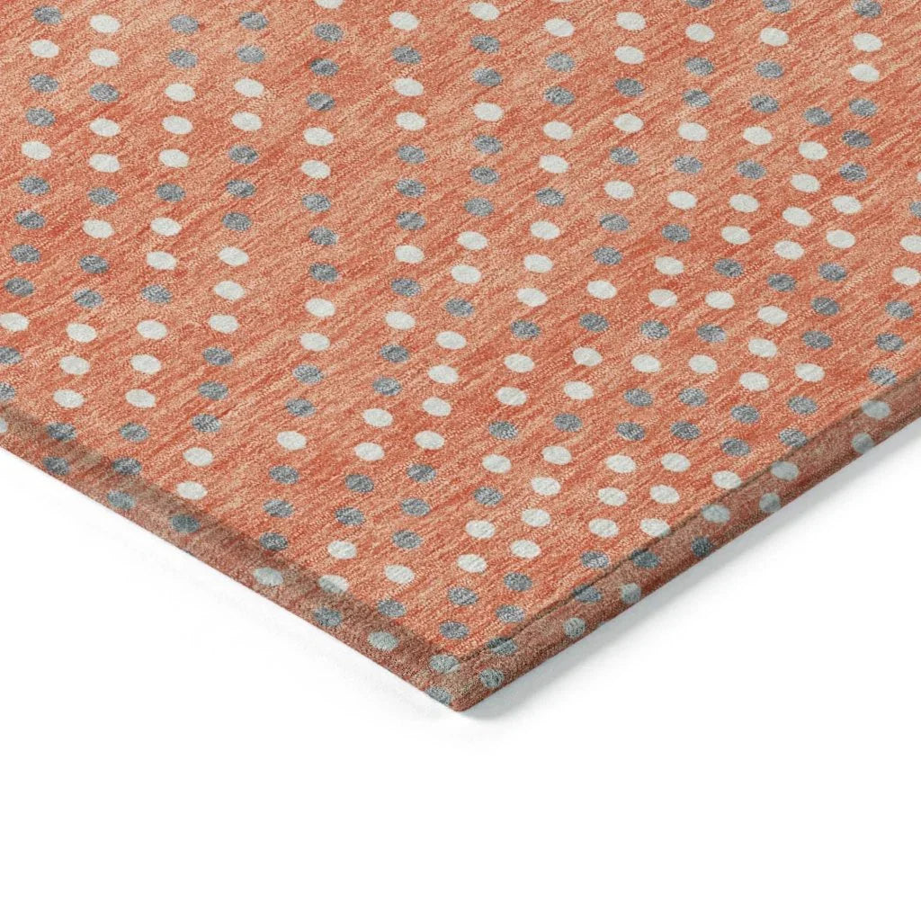 LOOMLAN Rugs Mirelia Salmon Washable Indoor-Outdoor Rug