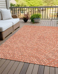 LOOMLAN Rugs Mirelia Salmon Washable Indoor-Outdoor Rug