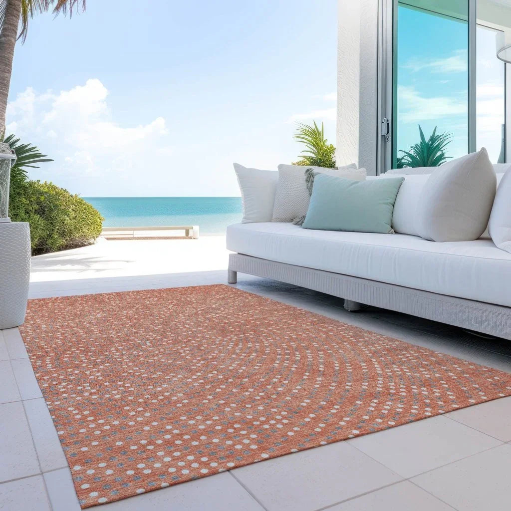 LOOMLAN Rugs Mirelia Salmon Washable Indoor-Outdoor Rug