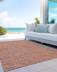 LOOMLAN Rugs Mirelia Salmon Washable Indoor-Outdoor Rug