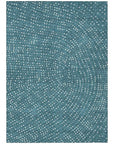 LOOMLAN Rugs Mirelia Teal Washable Indoor-Outdoor Rug